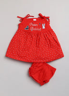 Mars Infiniti Baby Girls Casual Dress Panty (Red)