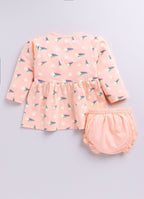 Mars Infiniti Baby Girls Casual Dress Panty (Peach)