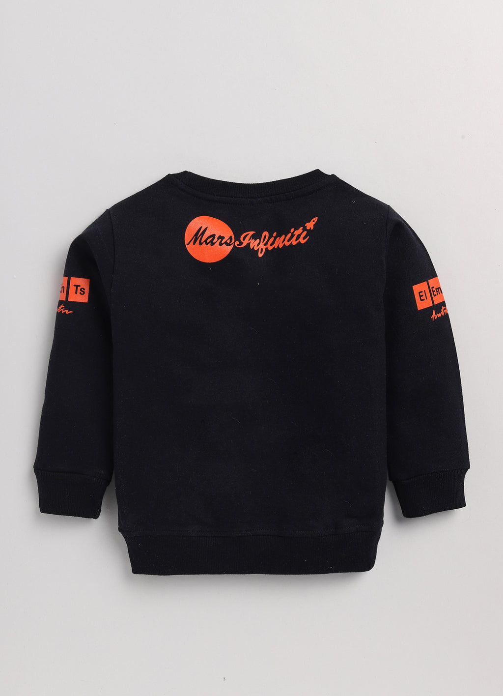 Mars Infiniti Full Sleeve Printed Baby Boys & Baby Girls Sweatshirt, Navy Blue