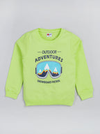 Mars Infiniti Full Sleeve Printed Baby Boys & Baby Girls Sweatshirt (Light Green)