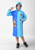 Mars Infiniti Self DesignTwin Color Girls PVC Plastic Raincoat (Blue)