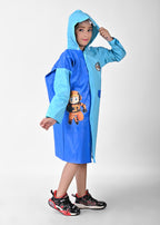 Mars Infiniti Self DesignTwin Color Girls PVC Plastic Raincoat (Blue)