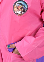 Mars Infiniti Self DesignTwin Color Girls PVC Plastic Raincoat (Pink)