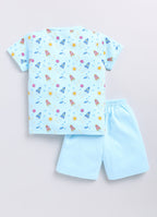 Mars Infiniti Baby Boys & Baby Girls Casual T-shirt Shorts (Blue)