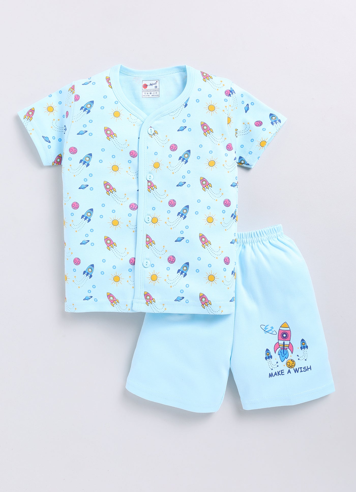 Mars Infiniti Baby Boys & Baby Girls Casual T-shirt Shorts (Pink, Yellow, Blue)