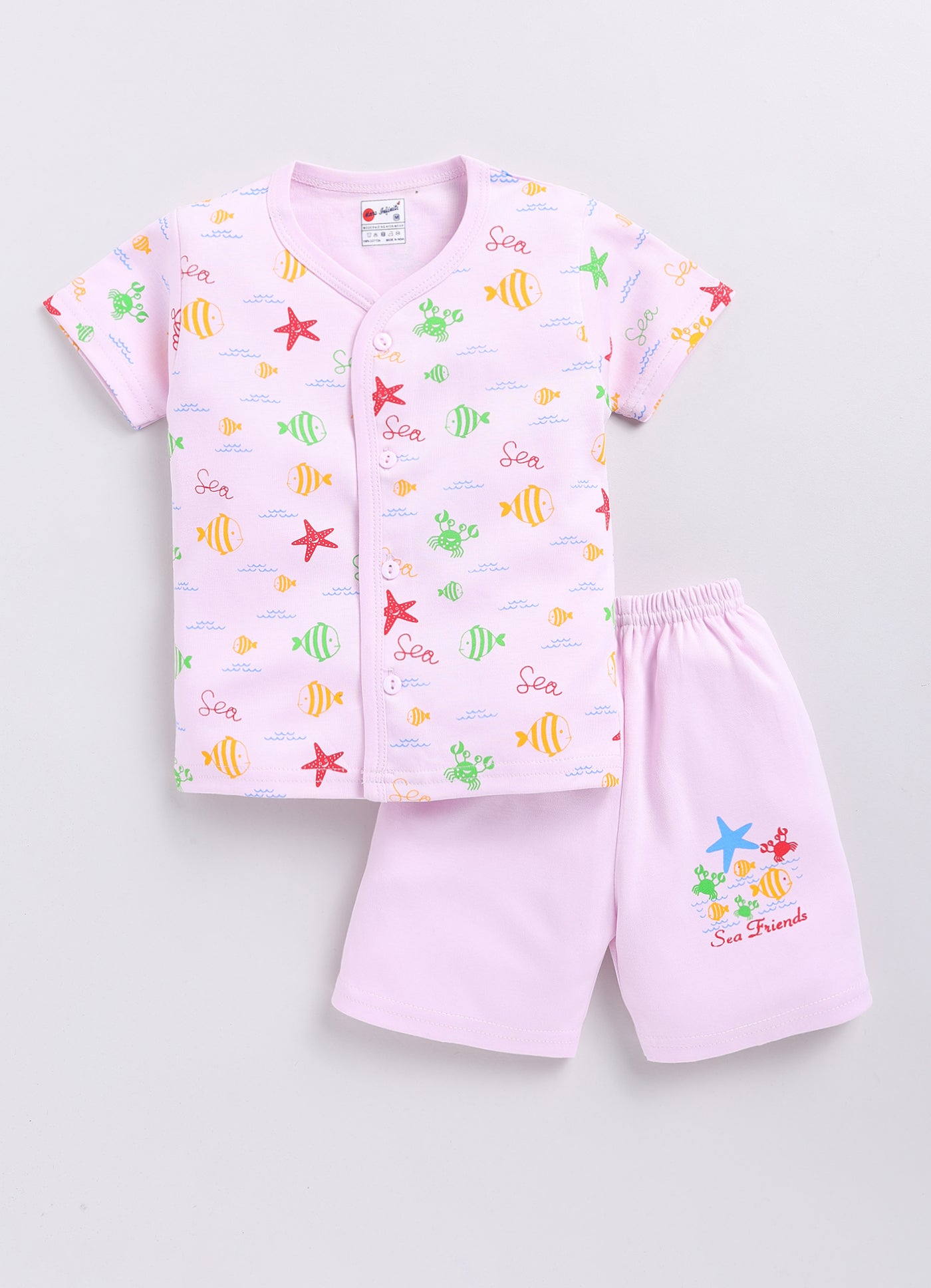 Mars Infiniti Baby Boys & Baby Girls Casual T-shirt Shorts (Pink, Yellow, Blue)