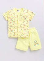 Mars Infiniti Baby Boys & Baby Girls Casual T-shirt Shorts (Pink, Yellow, Blue)