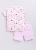 Mars Infiniti Baby Boys & Baby Girls Casual T-shirt Shorts (Pink)