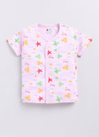 Mars Infiniti Baby Boys & Baby Girls Casual T-shirt Shorts (Pink)