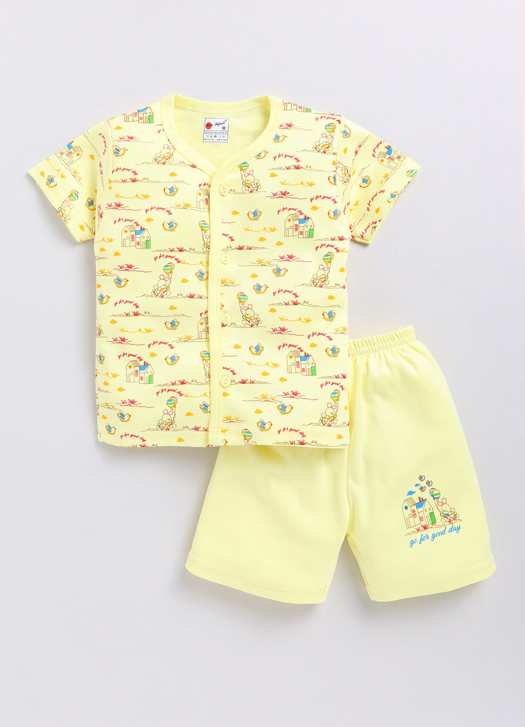 Mars Infiniti Baby Boys & Baby Girls Casual T-shirt Shorts (Yellow)