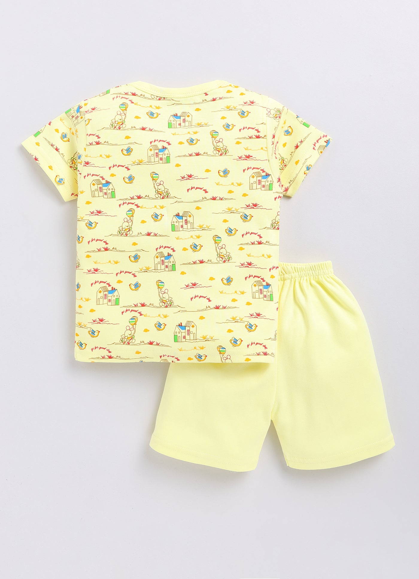 Mars Infiniti Baby Boys & Baby Girls Casual T-shirt Shorts (Yellow)