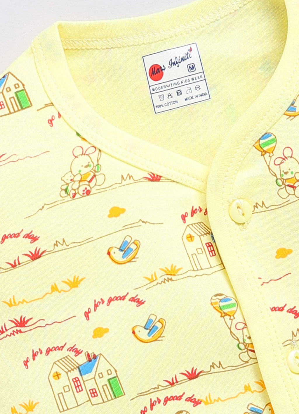 Mars Infiniti Baby Boys & Baby Girls Casual T-shirt Shorts (Yellow)