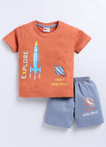 Mars Infiniti Boys Pure Cotton Half Sleeve T-shirt & Shorts Set