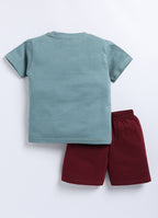 Mars Infiniti Boys Pure Cotton Half Sleeve T-shirt & Shorts Set