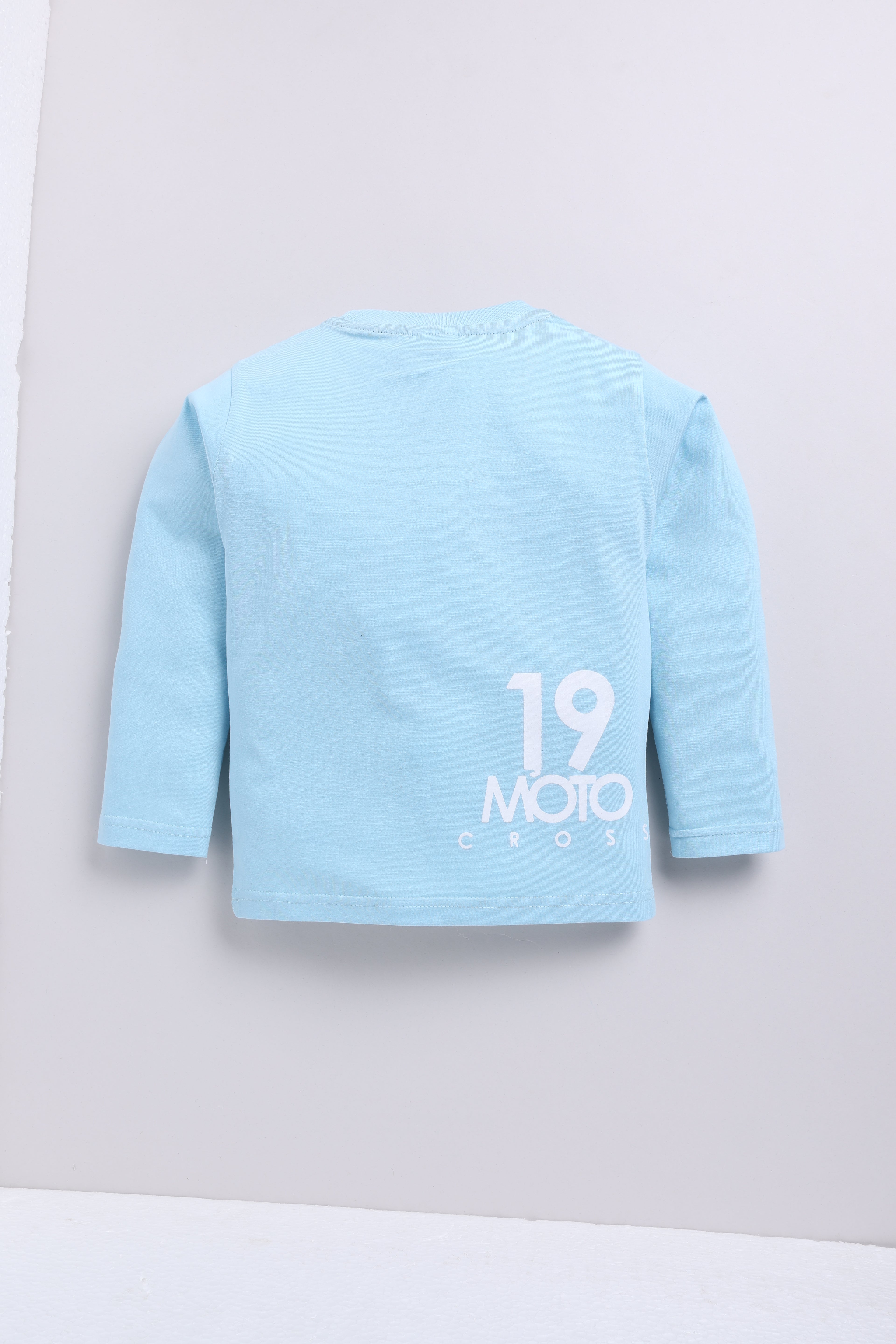 Mars Infiniti Boys Printed Pure Cotton Regular T Shirt (Light Blue, Pack of 1)