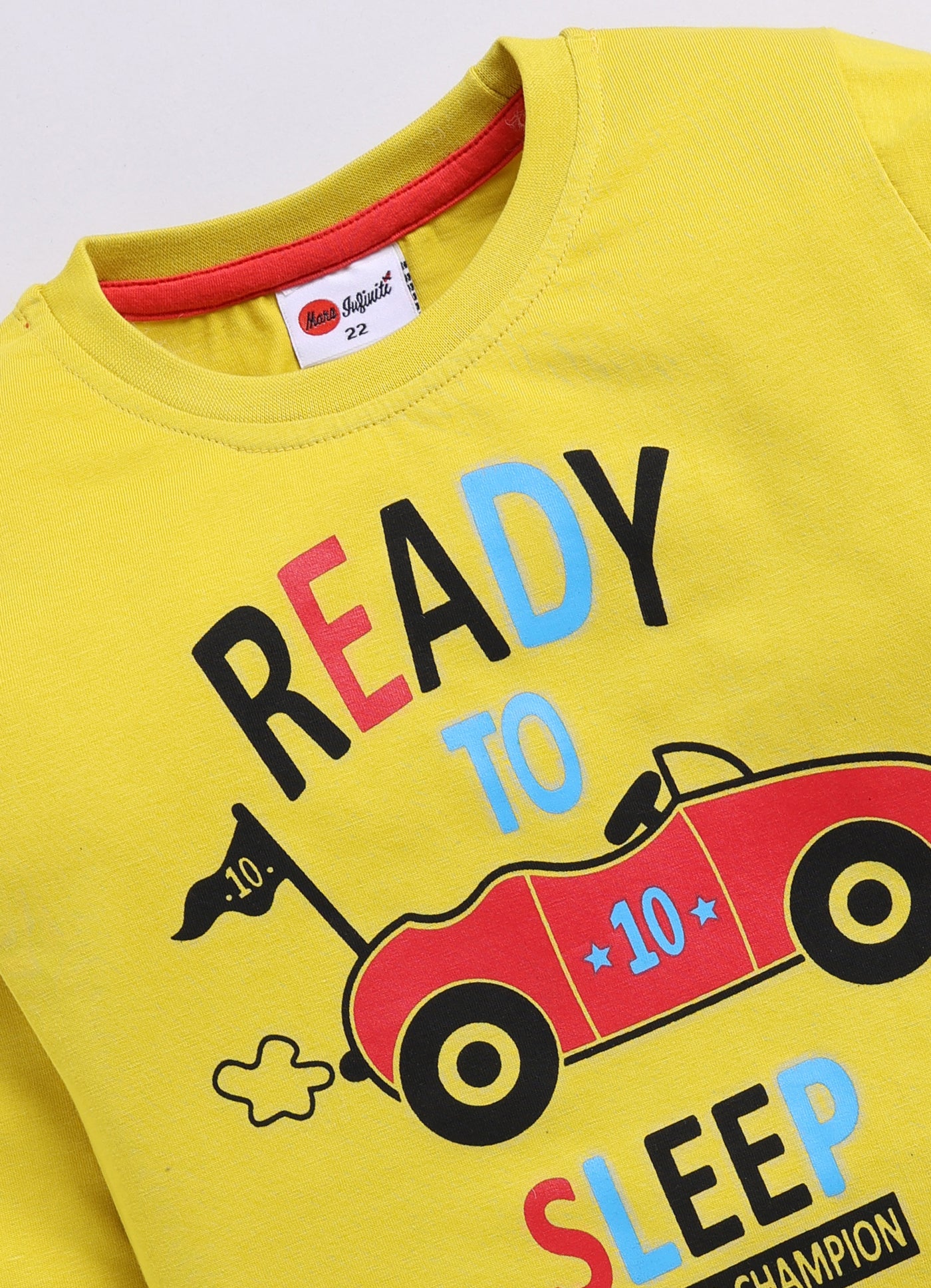 Mars Infiniti Boys Printed Pure Cotton Regular T Shirt (Gold, Pack of 1)