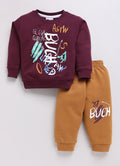 Mars Infiniti Boys & Girls Casual Sweatshirt Track Pants (Magenta, Brown)