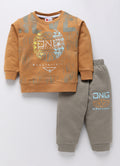 Mars Infiniti Boys & Girls Casual Sweatshirt Track Pants (Brown, Grey)