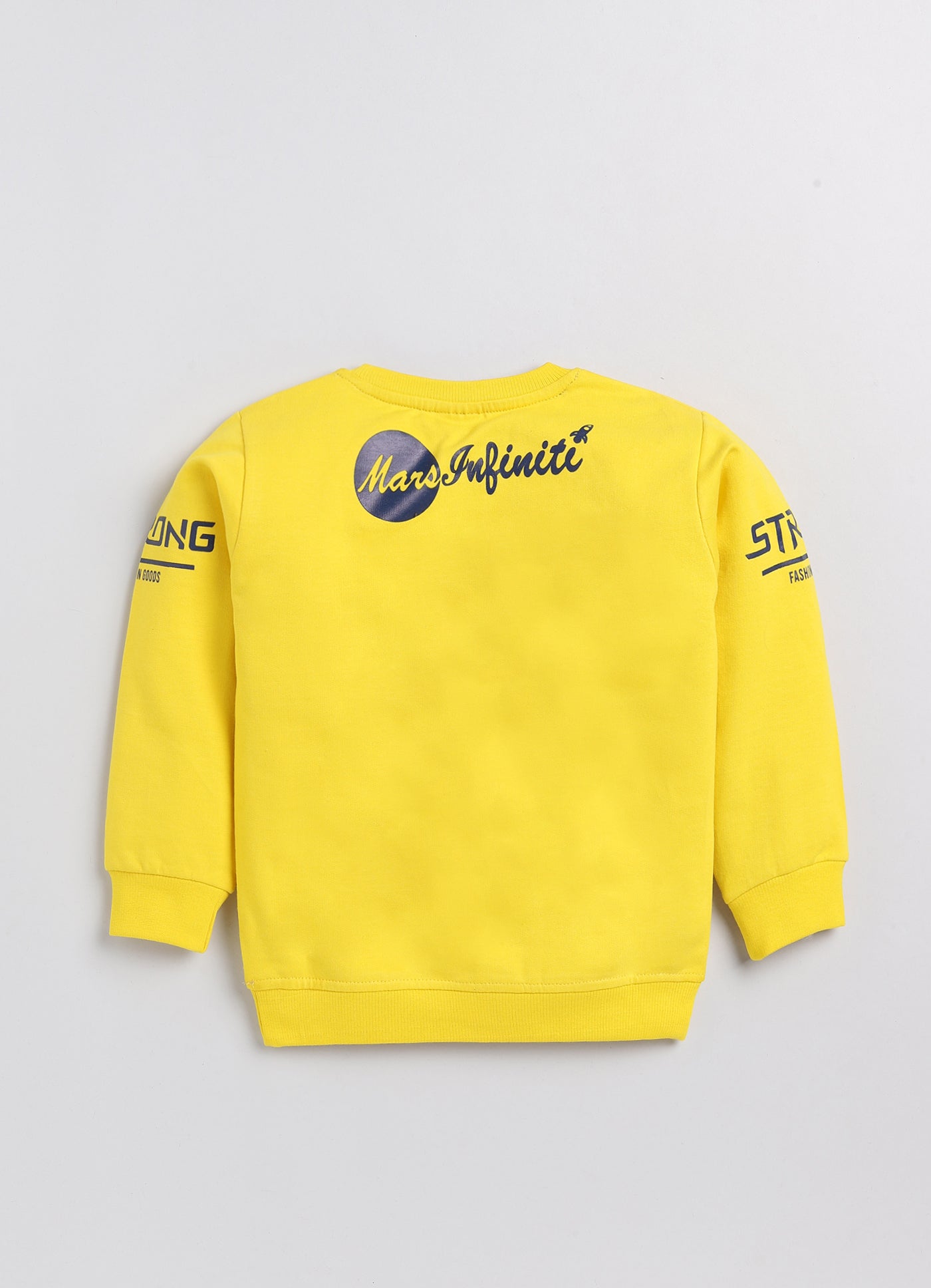 Mars Infiniti Full Sleeve Printed Baby Boys & Baby Girls Sweatshirt (Yellow)