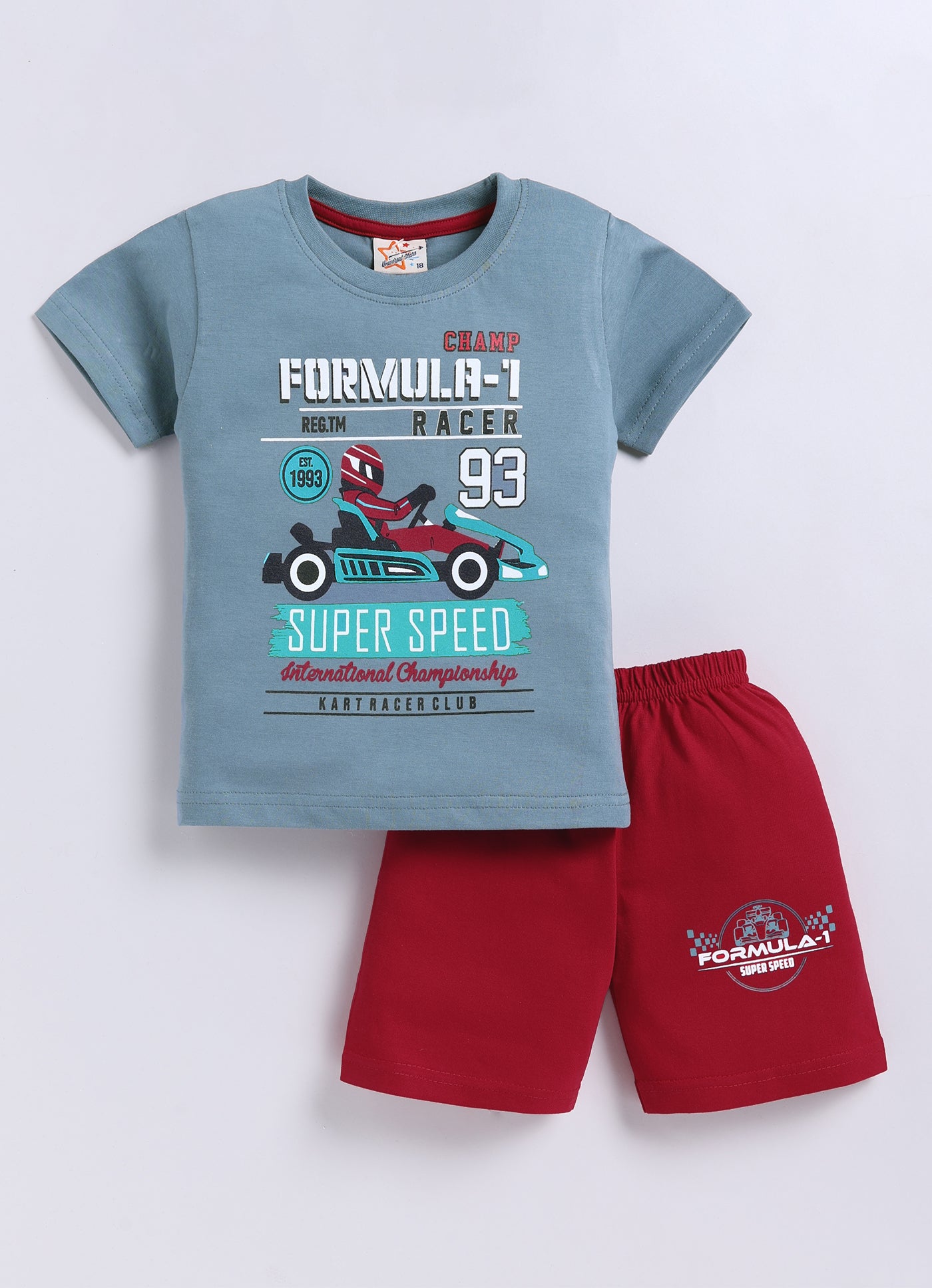 Mars Infiniti Pure Cotton Back Printed Half Sleeves T-Shirt and Half Pant Set for Boys Kids| Kids boys tshirt and half pant set| Pack of 3
