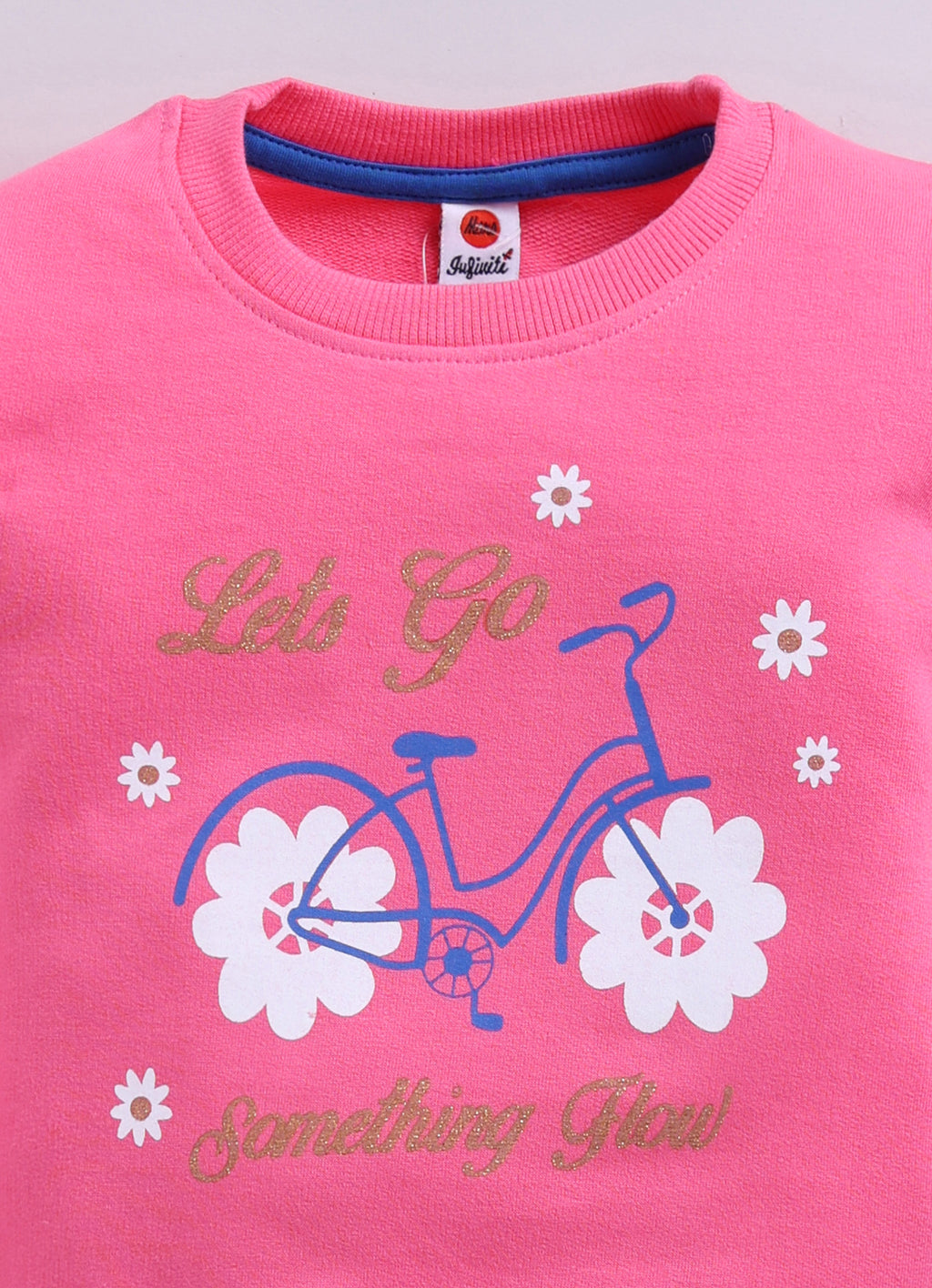 Mars Infiniti Girls Casual Sweatshirt and Track Pants (Deep Pink)