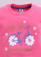 Mars Infiniti Girls Casual Sweatshirt and Track Pants (Deep Pink)