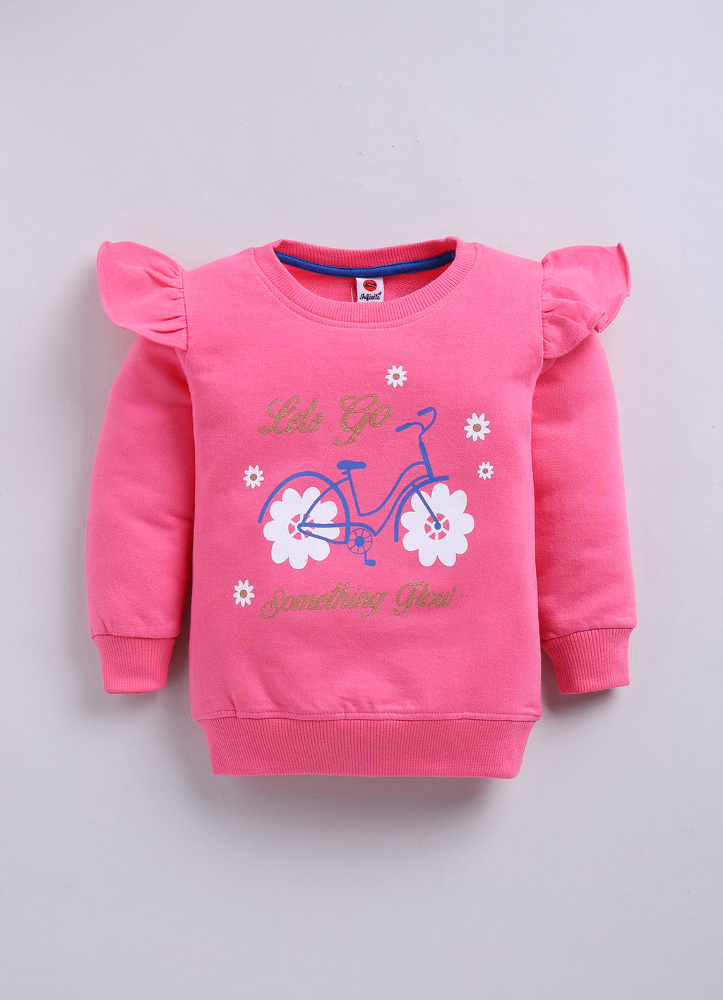 Mars Infiniti Girls Casual Sweatshirt and Track Pants (Deep Pink)