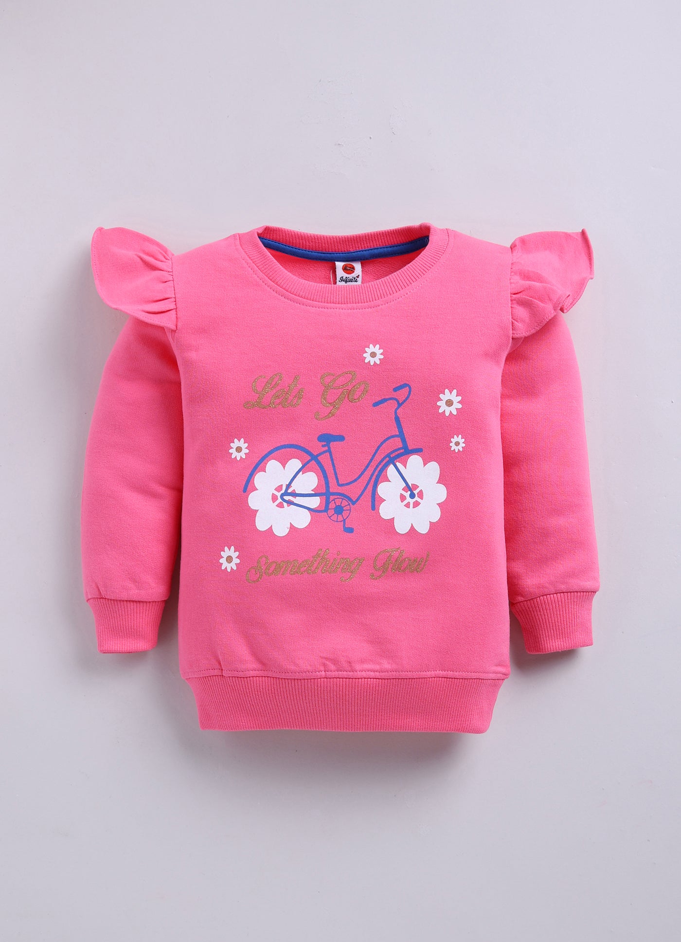 Mars Infiniti Girls Casual Sweatshirt and Track Pants (Deep Pink)