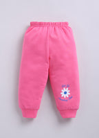 Mars Infiniti Girls Casual Sweatshirt and Track Pants (Deep Pink)