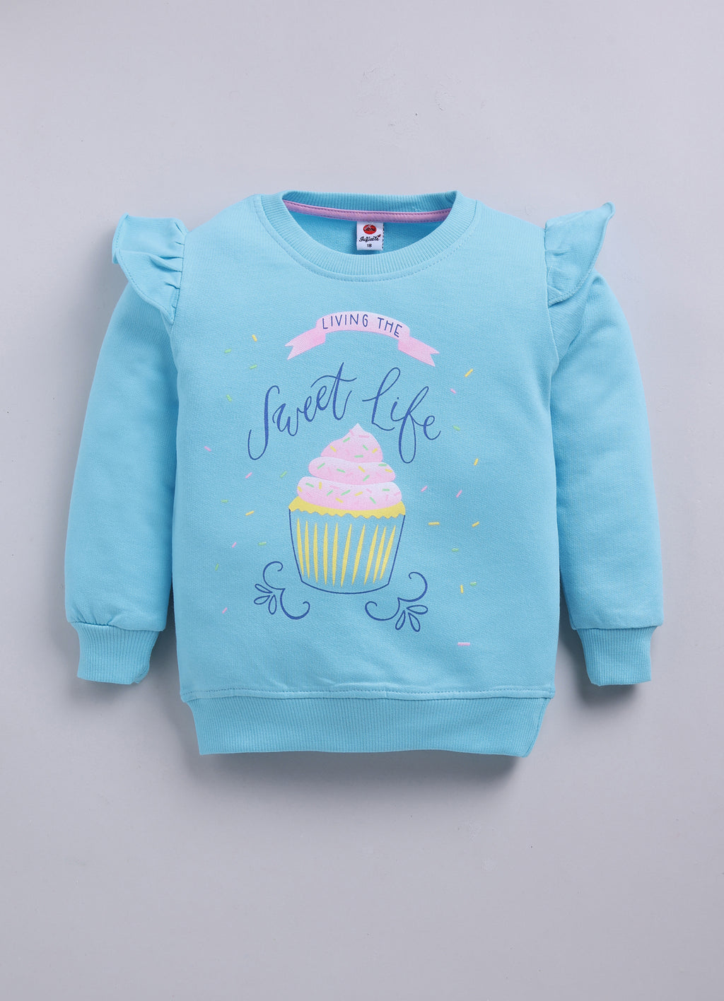 Mars Infiniti Girls Casual Sweatshirt and Track Pants (Sky Blue)