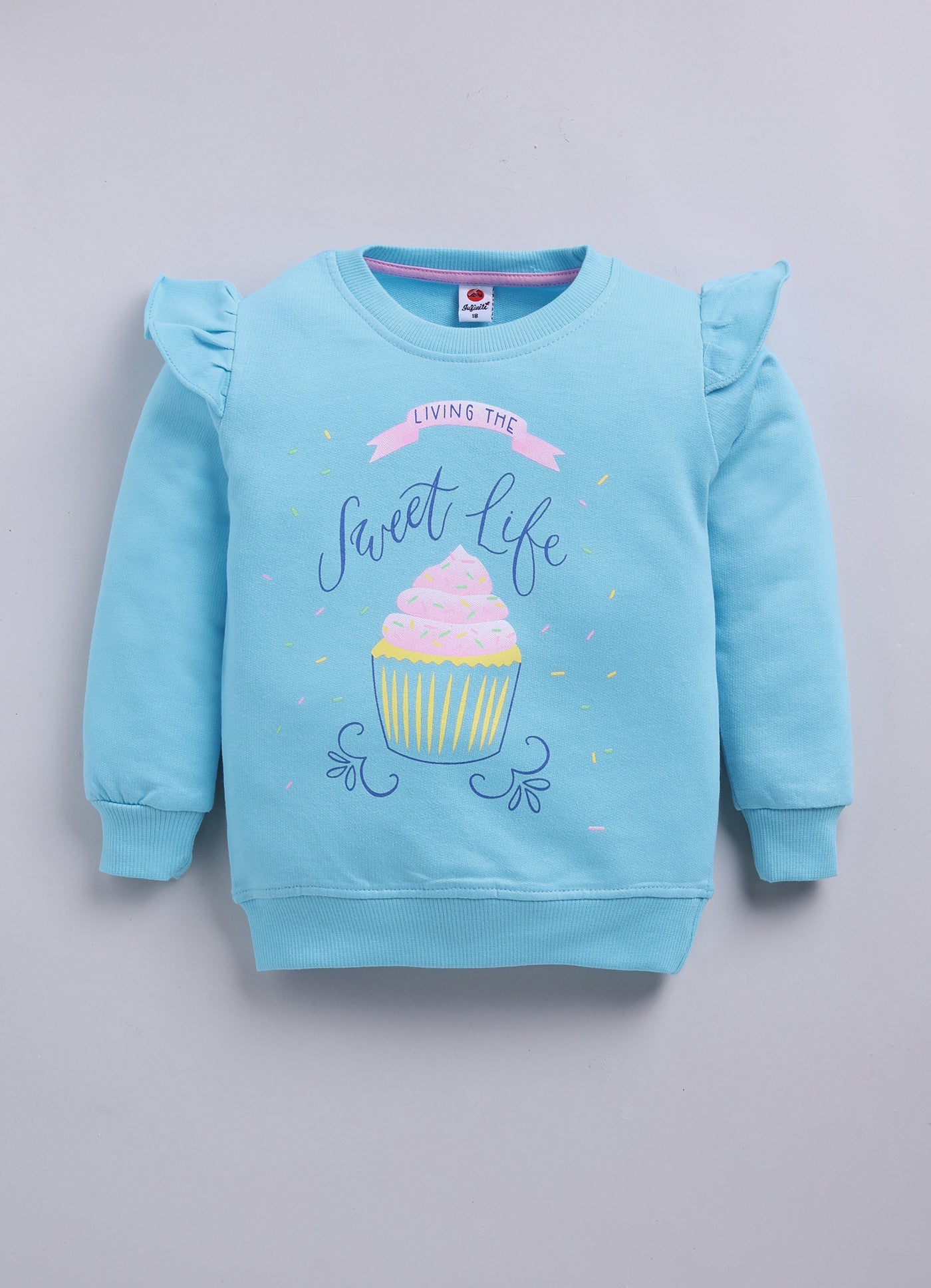 Mars Infiniti Girls Casual Sweatshirt and Track Pants (Sky Blue)
