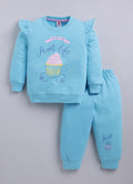 Mars Infiniti Girls Casual Sweatshirt and Track Pants (Sky Blue)
