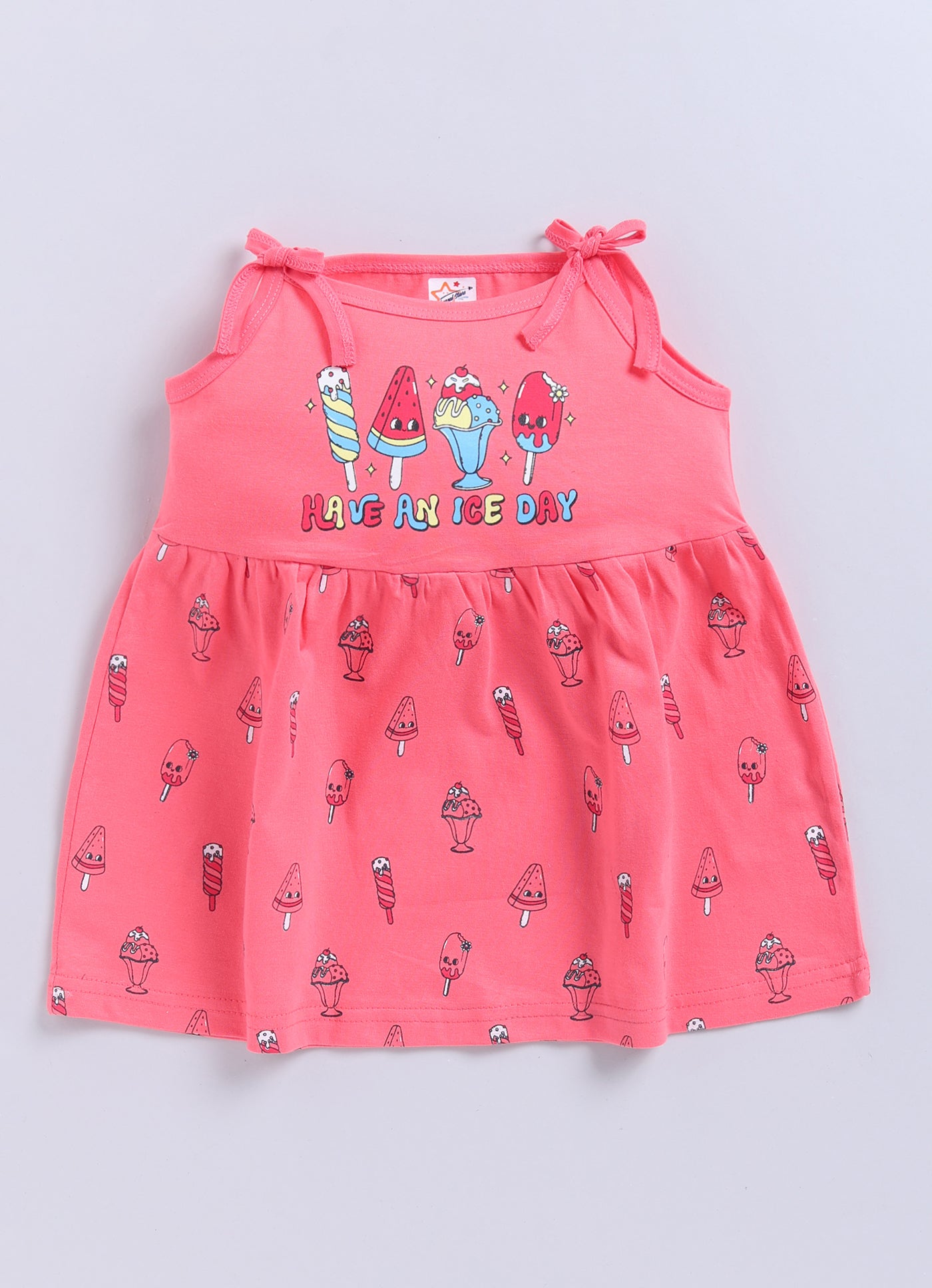 Mars Infiniti Pure Cotton Frock and Panty Set | Girls Cotton Frock Dress Shoulder Strap| Top and Bottom Set for Girl Kids | Coordinated Outfit | Lightweight and Breathable | Girls Dress Set|Pink