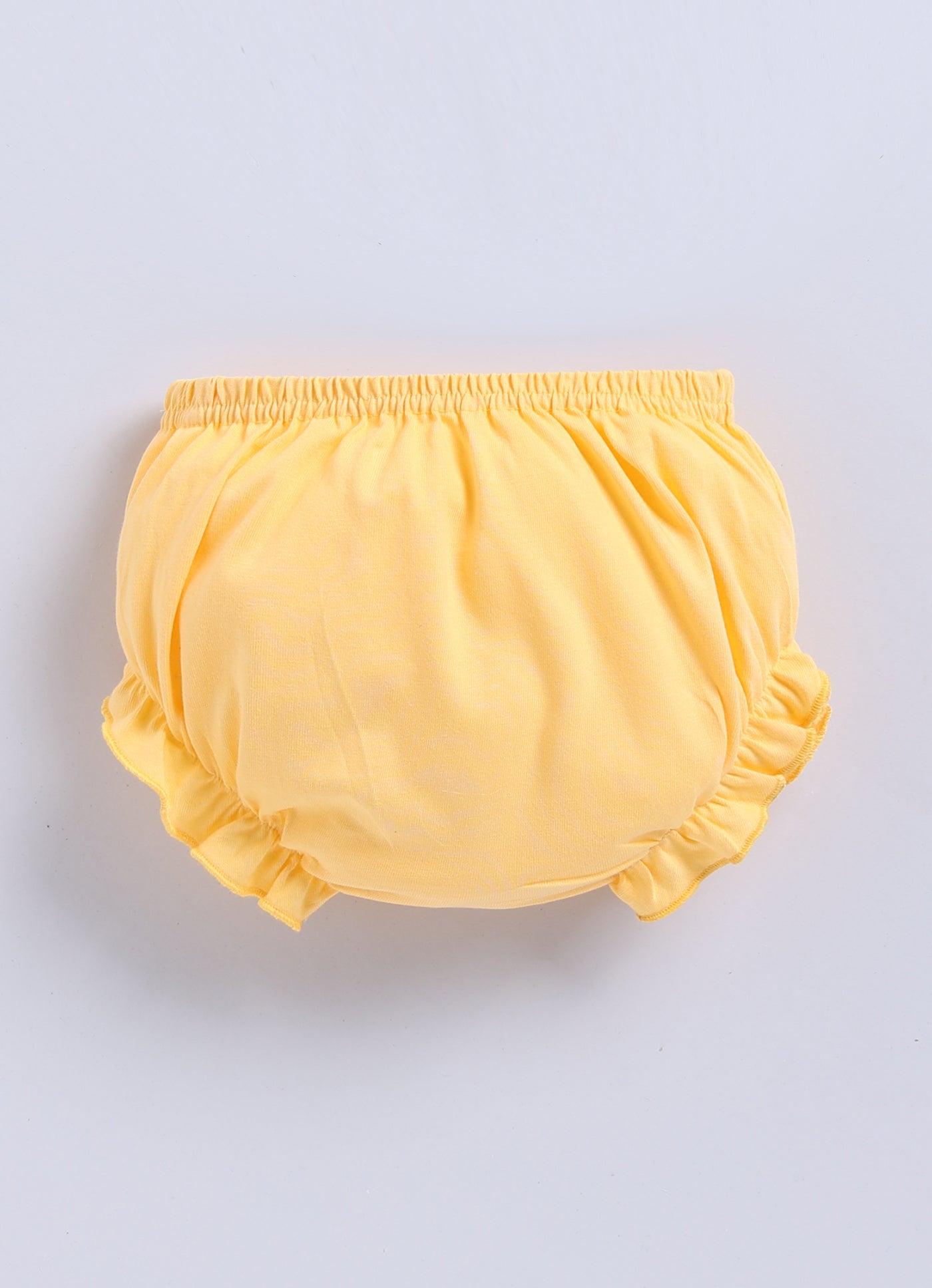 Mars Infiniti Pure Cotton Frock and Panty Set | Girls Cotton Frock Dress Shoulder Strap| Top and Bottom Set for Girl Kids | Coordinated Outfit | Lightweight and Breathable | Girls Dress Set|Yellow