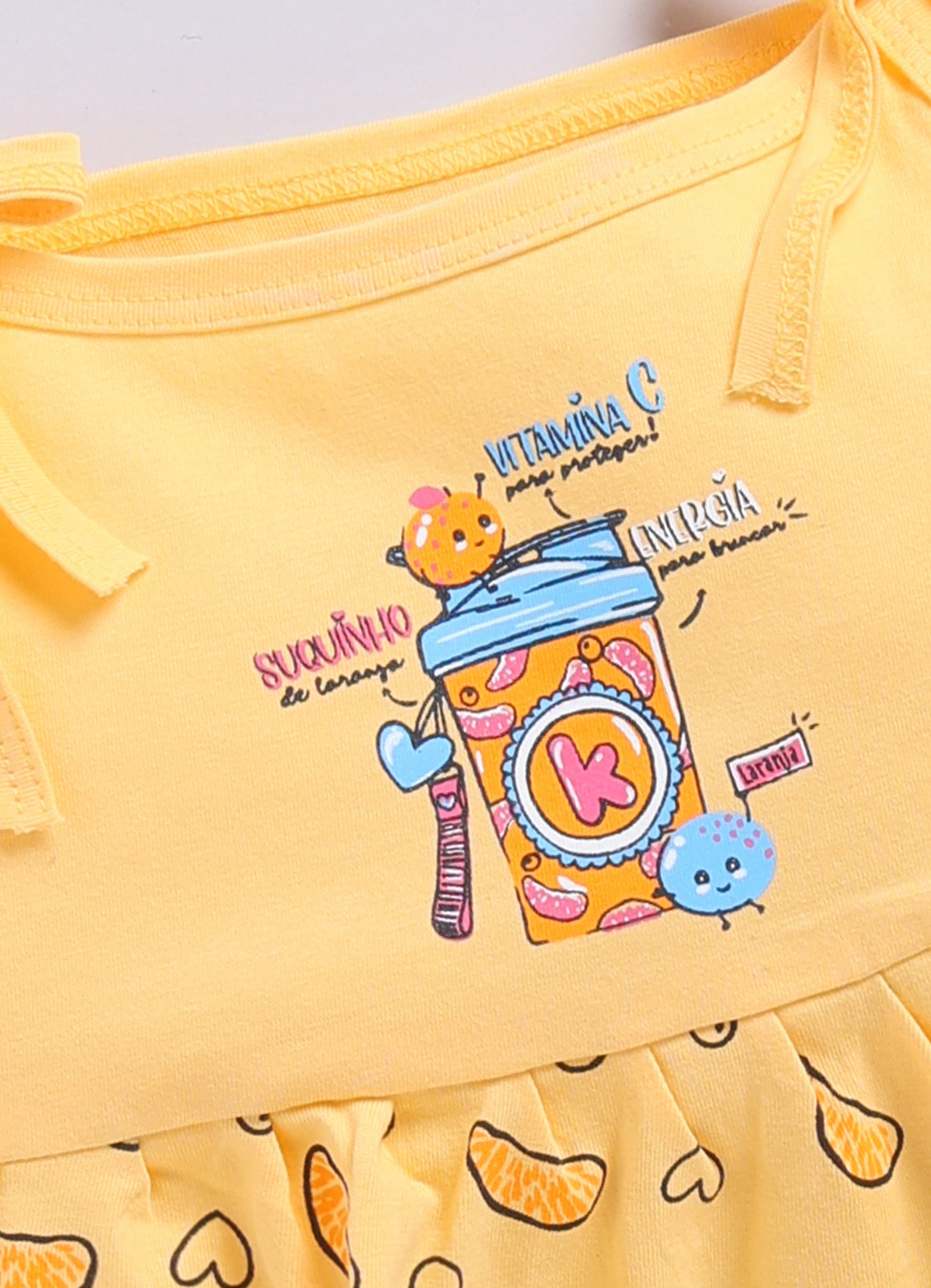 Mars Infiniti Pure Cotton Frock and Panty Set | Girls Cotton Frock Dress Shoulder Strap| Top and Bottom Set for Girl Kids | Coordinated Outfit | Lightweight and Breathable | Girls Dress Set|Yellow