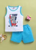 Mars Infiniti Baby Boys & Baby Girls Casual T-shirt Shorts (Blue, White)