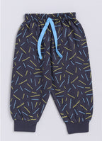 Mars Infiniti Boys Casual T-shirt Track Pants (Blue, Yellow)