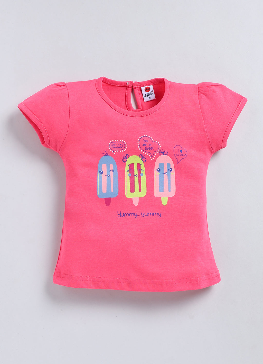 Mars Infiniti Baby Girls Casual Top Capri (Pink, grey melange)