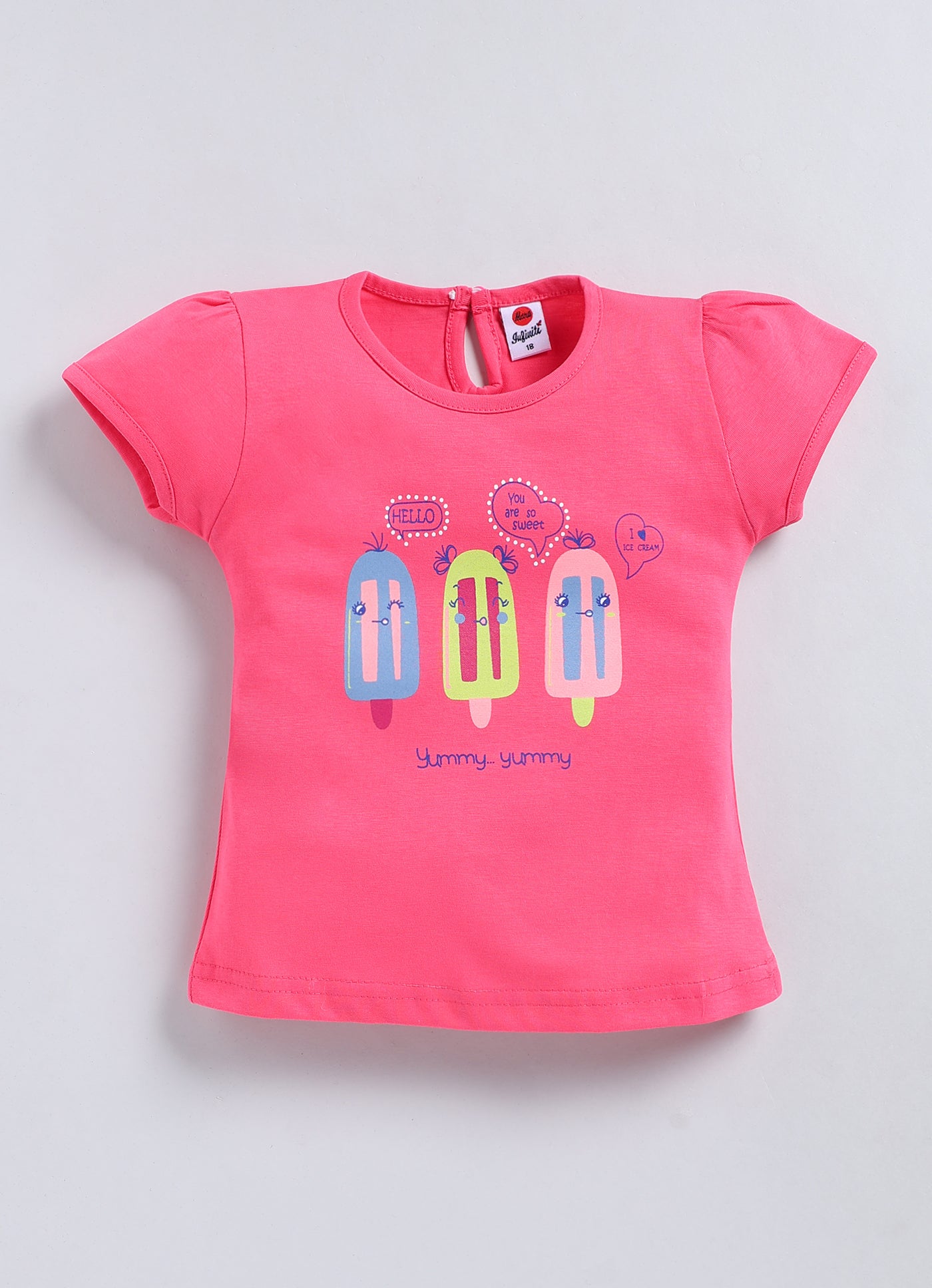 Mars Infiniti Baby Girls Casual Top Capri (Pink, grey melange)