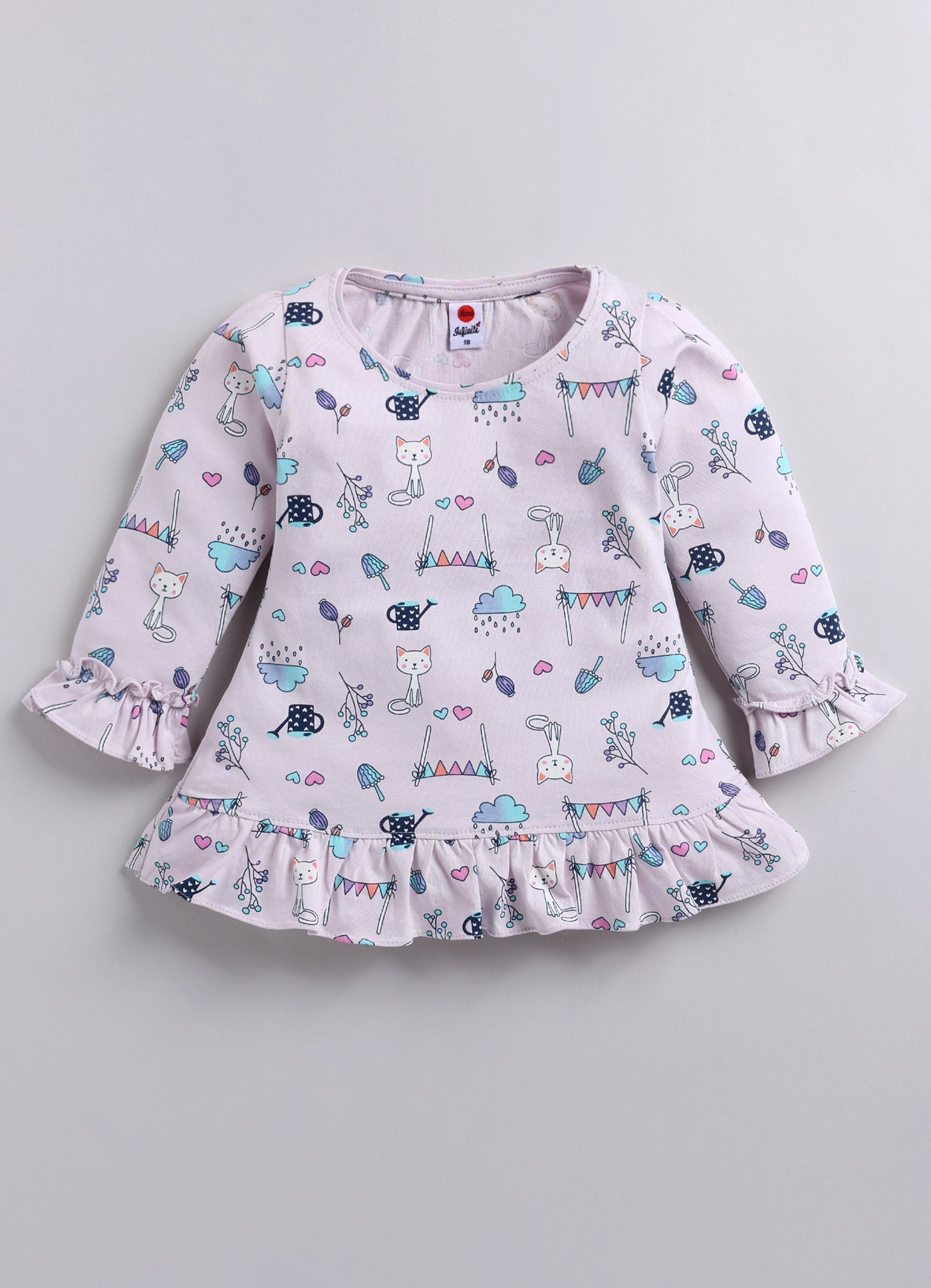 Mars Infiniti Baby Girls Casual Top Pyjama (Lilac)