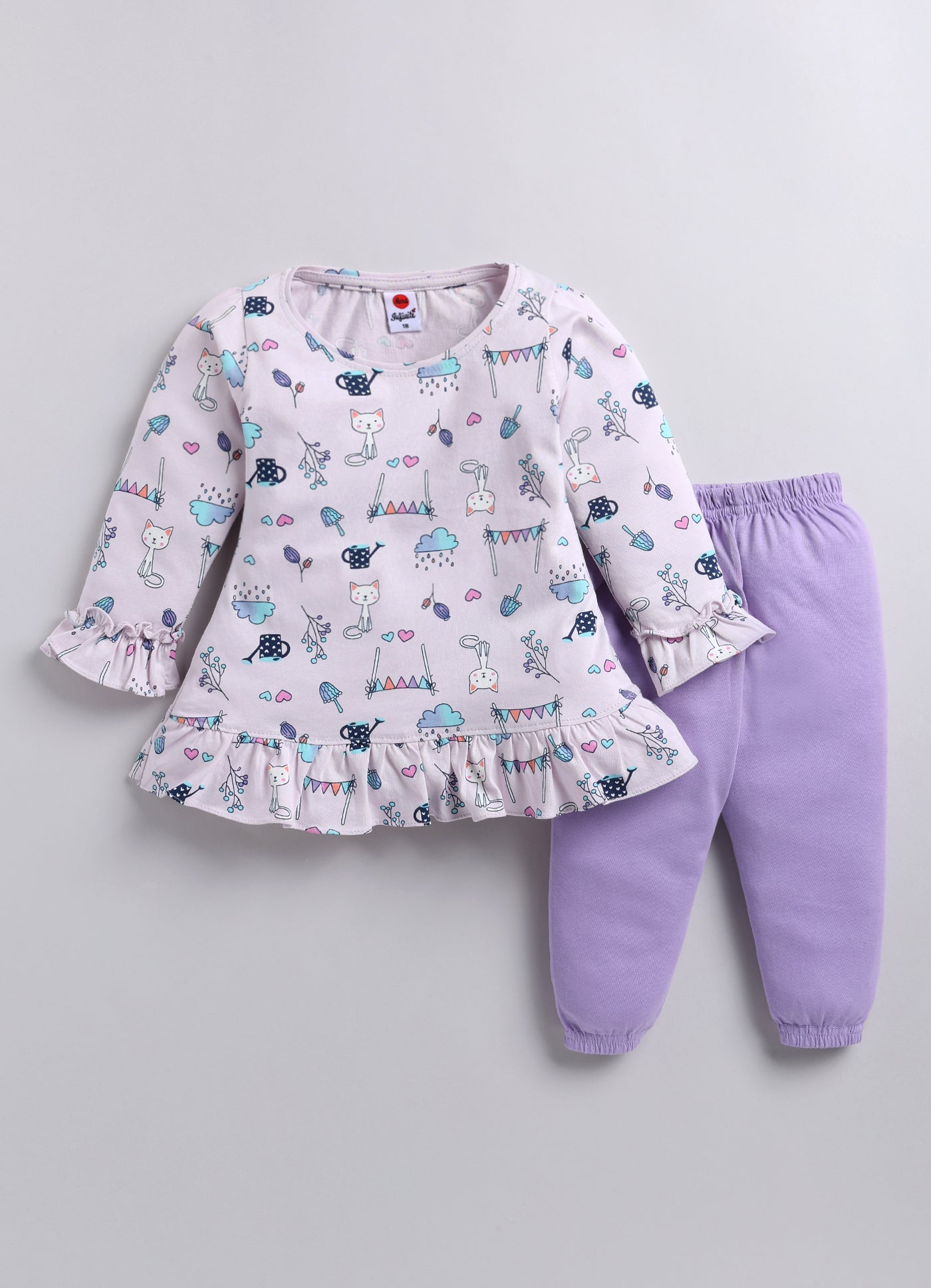 Mars Infiniti Baby Girls Casual Top Pyjama (Lilac)