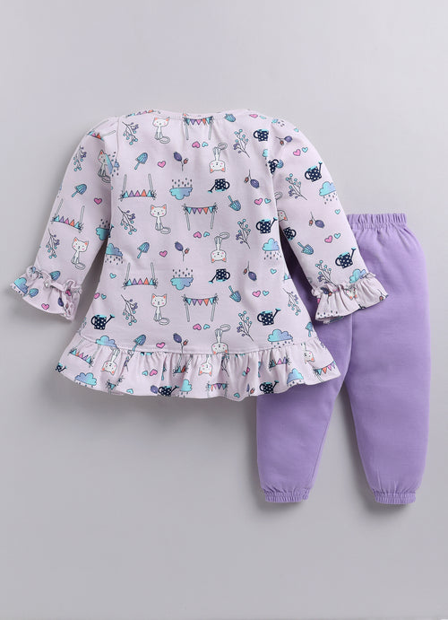 Mars Infiniti Baby Girls Casual Top Pyjama (Lilac)
