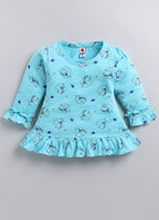 Mars Infiniti Baby Girls Casual Top Pyjama (Sky Blue)