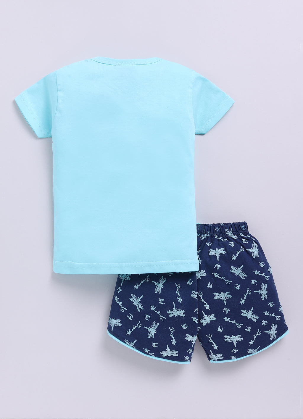 Mars Infiniti Pure Cotton Half Sleeve T-Shirt and Half Pant Set for Baby Girls|Infant tshirt and half pant set| Coordinated Set for Girls Kids|SkyBlue