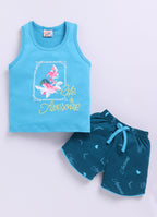 Mars Infiniti Pure Cotton Sleeveless T-Shirt and Half Pant Set for Baby Boys|Infant tshirt and half pant set| Coordinated Set for Unisex kids