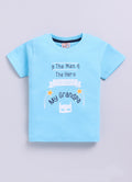 Mars Infiniti Pure Cotton Tshirts for Boys Kids | Summer Tops for Babyboys | Lightweight and Breathable| Playful Printed tees | Halfsleeve Tshirts| Colorful Playful Printed Tops|Sky Blue