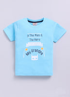 Mars Infiniti Pure Cotton Tshirts for Boys Kids | Summer Tops for Babyboys | Lightweight and Breathable| Playful Printed tees | Halfsleeve Tshirts| Colorful Playful Printed Tops|Sky Blue