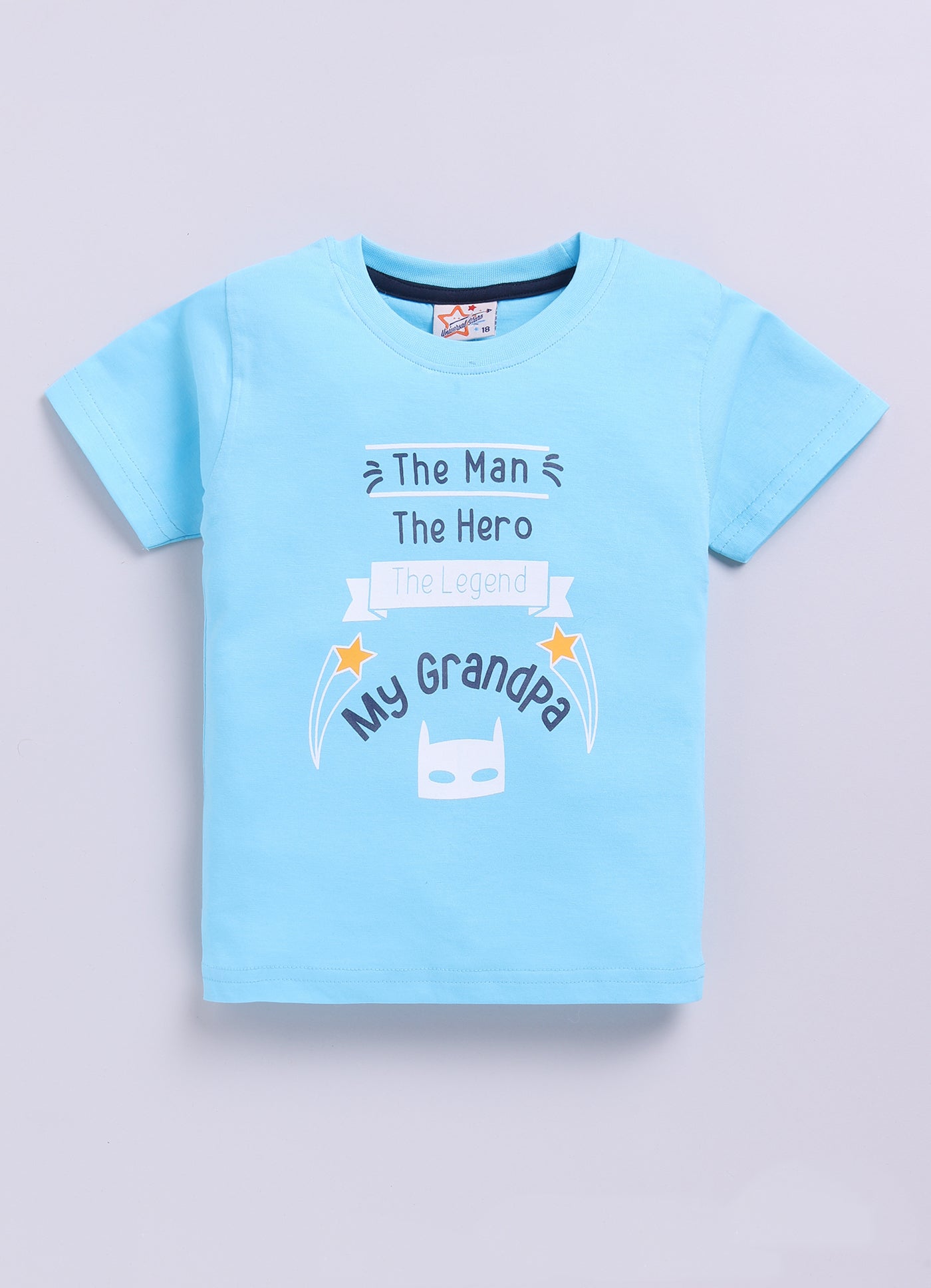 Mars Infiniti Pure Cotton Tshirts for Boys Kids | Summer Tops for Babyboys | Lightweight and Breathable| Playful Printed tees | Halfsleeve Tshirts| Colorful Playful Printed Tops|Sky Blue