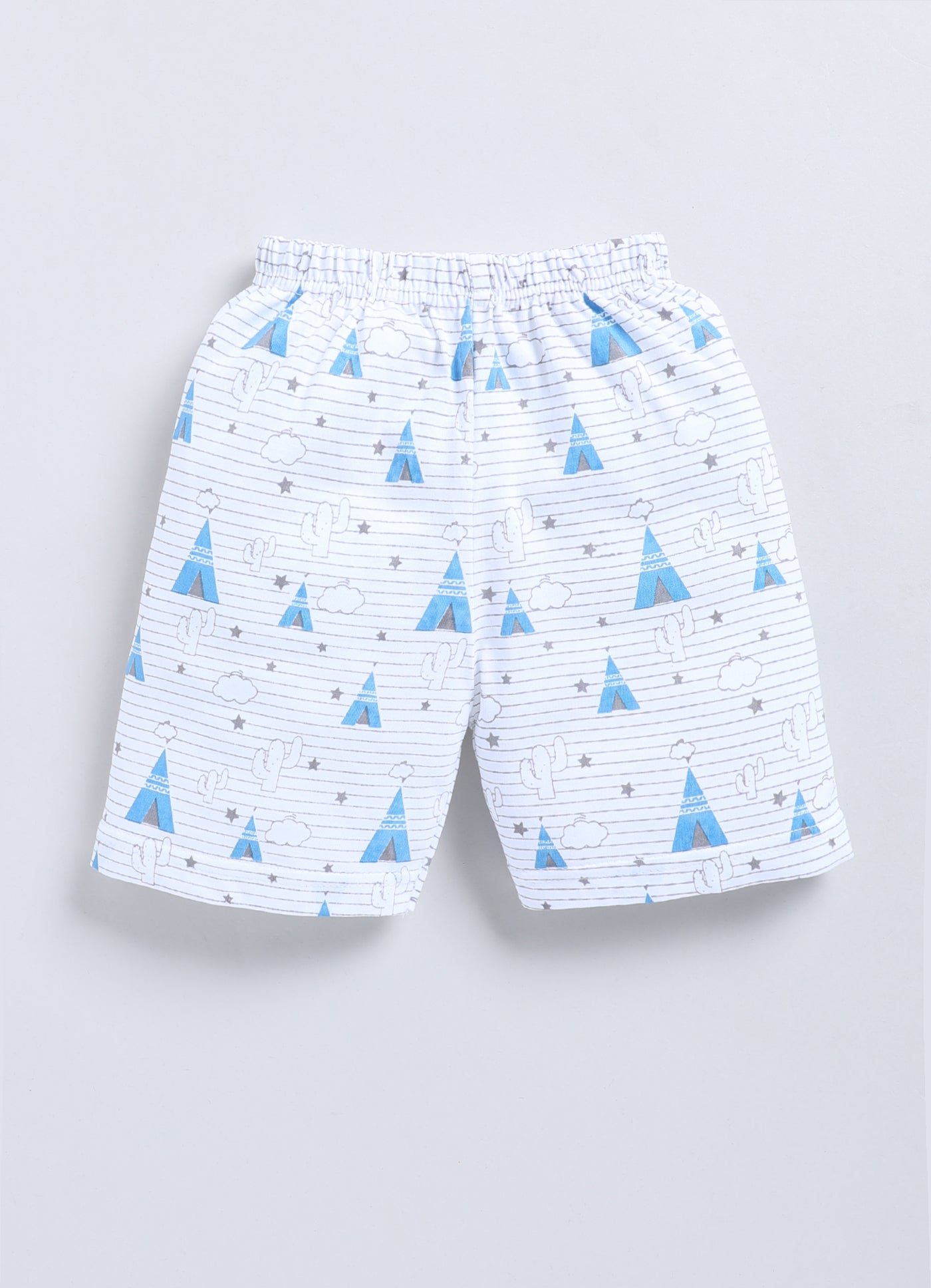 Mars Infiniti Baby Boys & Baby Girls Casual T-shirt Shorts (Sky blue, White)