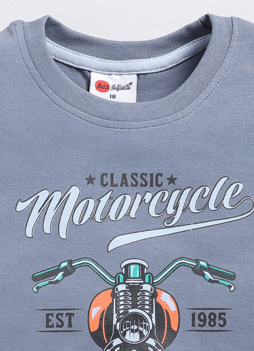 Mars Infiniti Pure Cotton Half Sleeve T Shirt - Grey